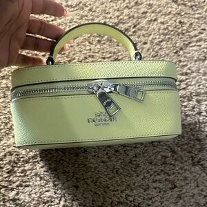 Coach Light Lime Leather Mini Handbag